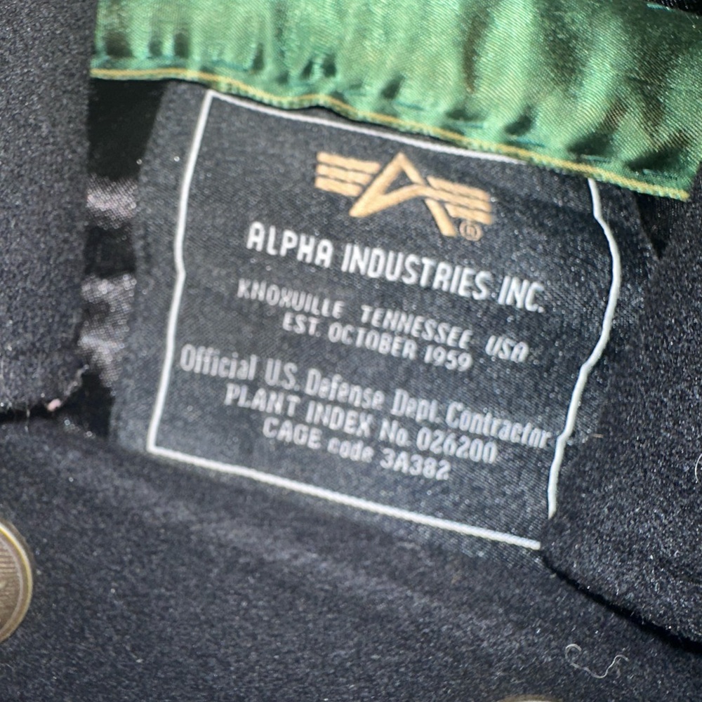 Alpha Industries Black Double-Breasted Pea Coat - Picture 4 of 5